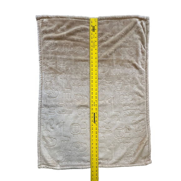 Liam and Lilly Brown Animals Baby Kids Blanket Embossed Monkey Lion Giraffe - Picture 6 of 8